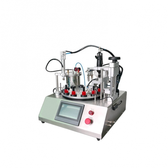 Nail polish filling and capping machine